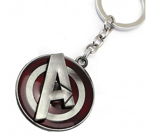 Captain America Marvel Superhero A Mark Silver Spinner Metal Keychain